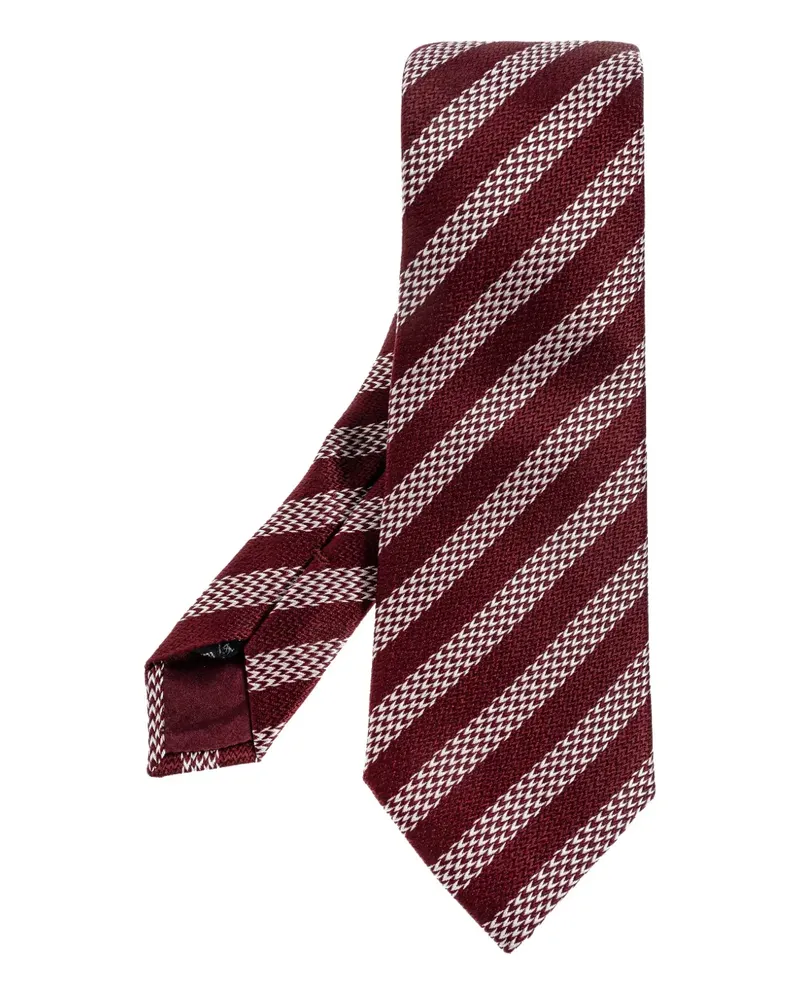 Giorgio Armani Gestreifte Krawatte - Rot Rot