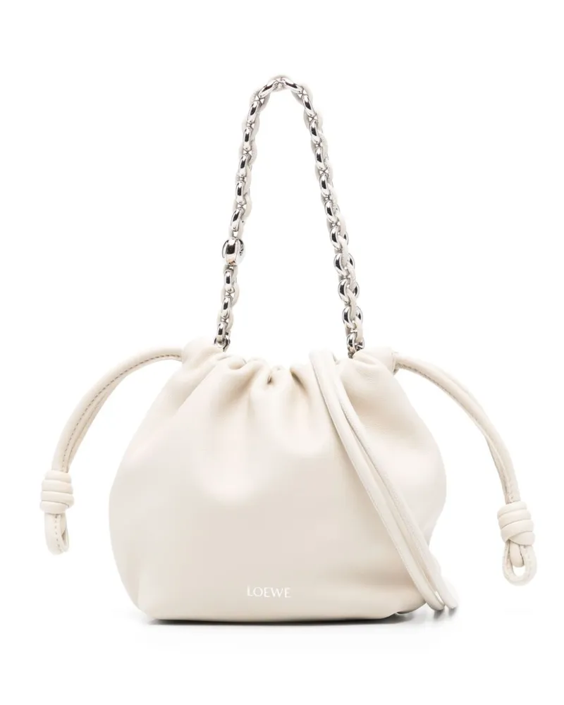 Loewe Mini Flamenco Schultertasche - Weiß Weiß