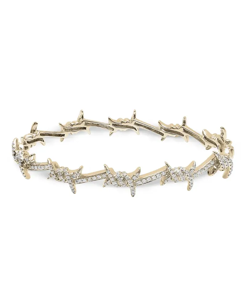 DJULA Barbelé diamond bangle - Gold Gold