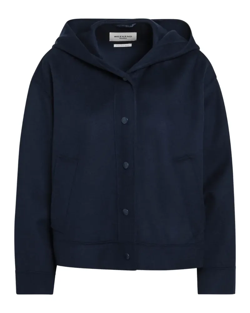Max Mara Kapuzenjacke mit Druckknöpfen - Blau Blau