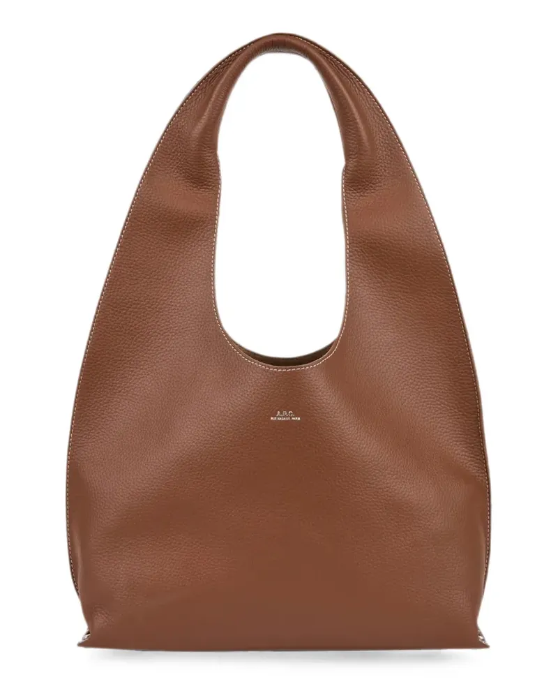 A.P.C. Neige Clou Schultertasche - Braun Braun