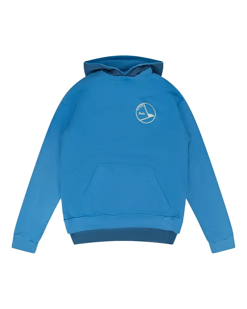 RHUDE Hoodie im Layering-Look - Blau Blau