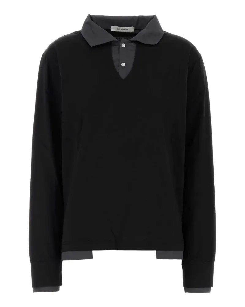GIMAGUAS Luis layered-effect polo shirt - Schwarz Schwarz