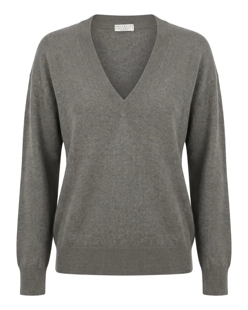 Brunello Cucinelli V-neck cashmere sweater - Grau Grau