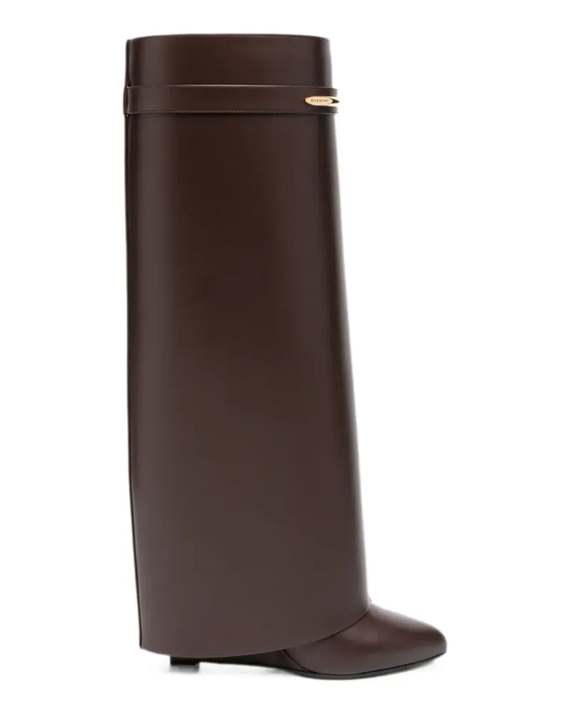 Givenchy Kniehohe Shark Pinch Stiefel - Braun Braun