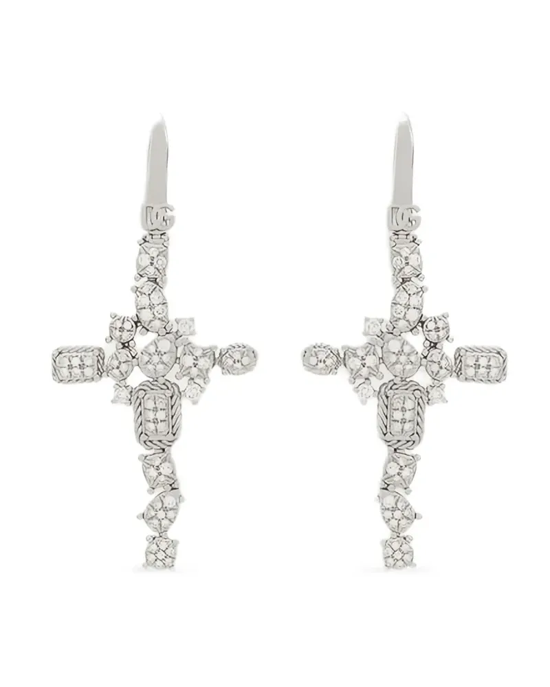 Dolce & Gabbana 18kt Easy Weißgoldohrringe mit Diamant - Silber Silber