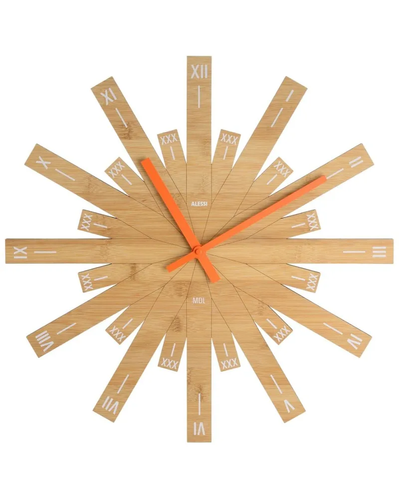 Alessi Raggiante Wanduhr - Braun Braun