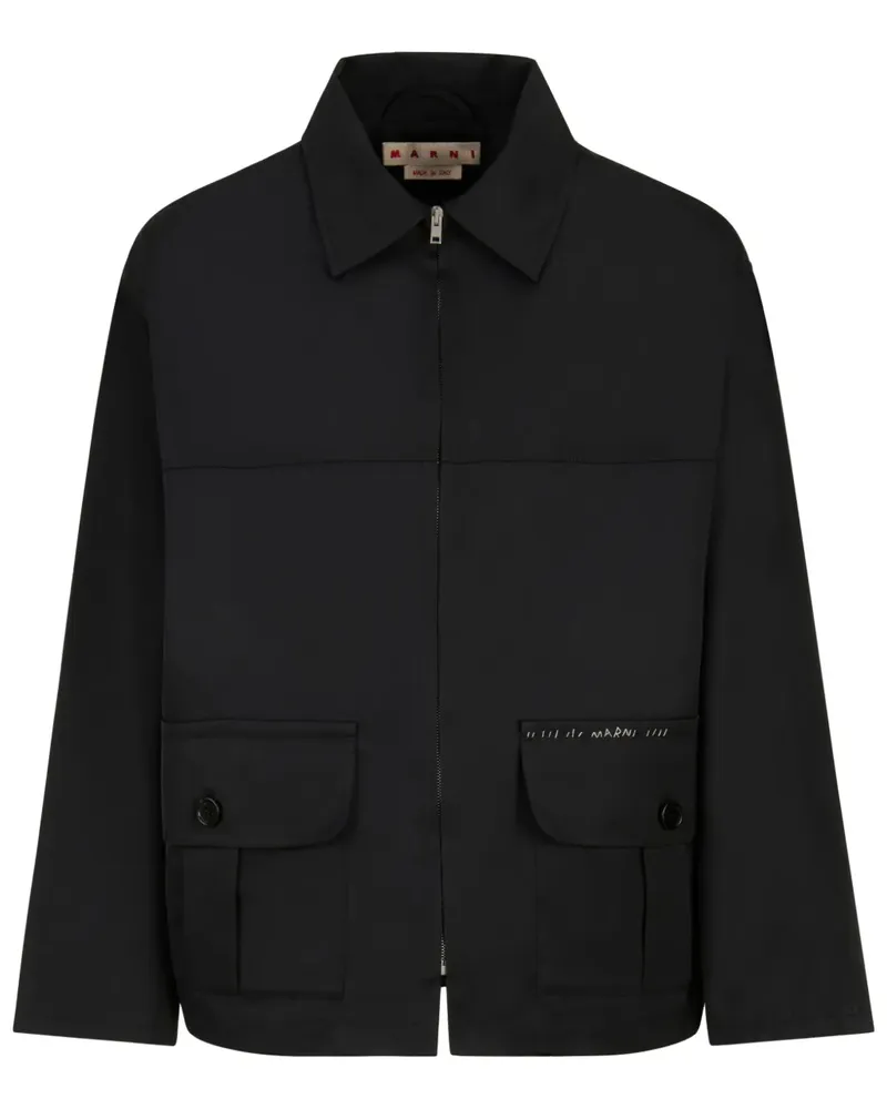 Marni Utility-Jacke mit Reißverschluss - Schwarz Schwarz