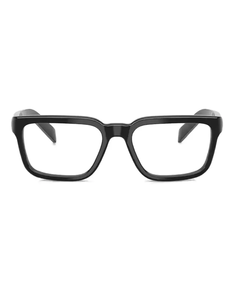 Prada Brille mit eckigem Gestell - Schwarz Schwarz