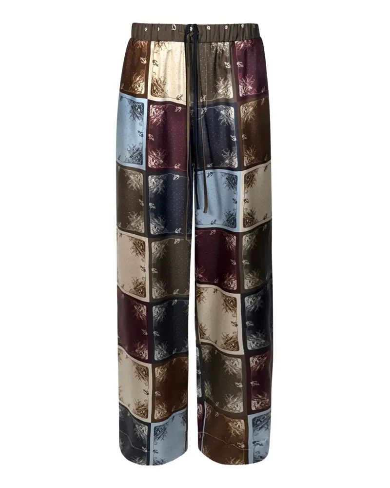 Monse double-waistband silk trousers - Braun Braun