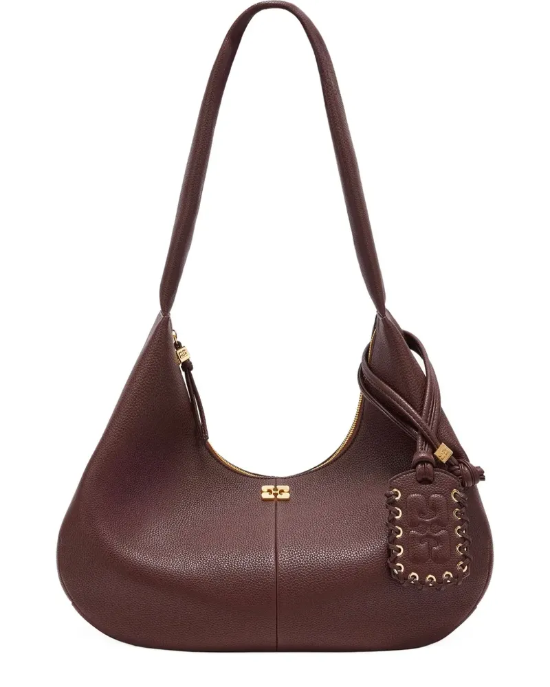 Ganni Mittelgroße Handtasche - Braun Braun