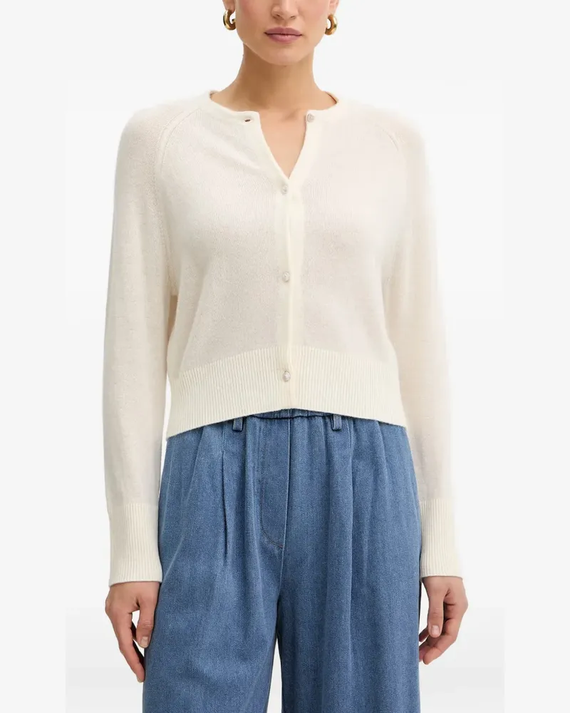 forte_forte round-neck cardigan - Nude Nude