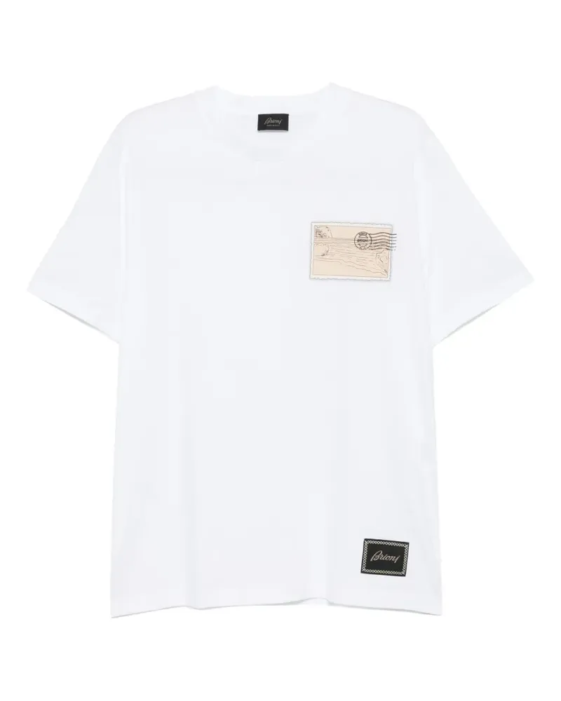 Brioni graphic-print T-shirt - Weiß Weiß