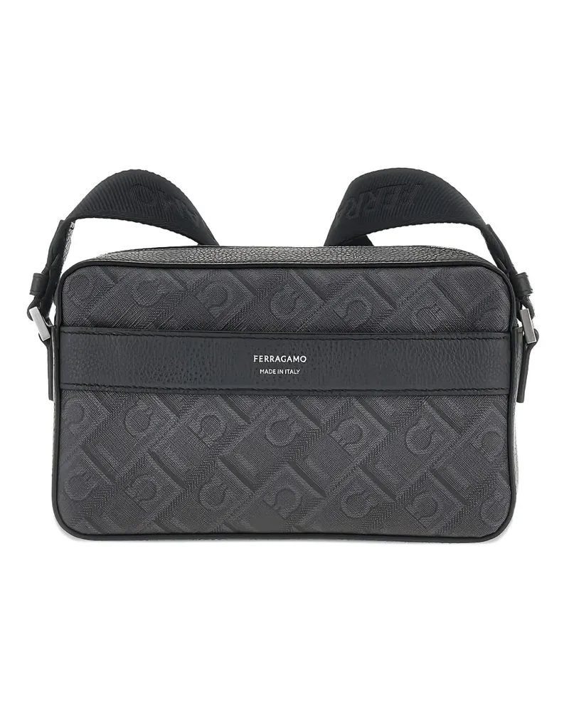 Ferragamo Gancini Monogram messenger bag - Grau Grau