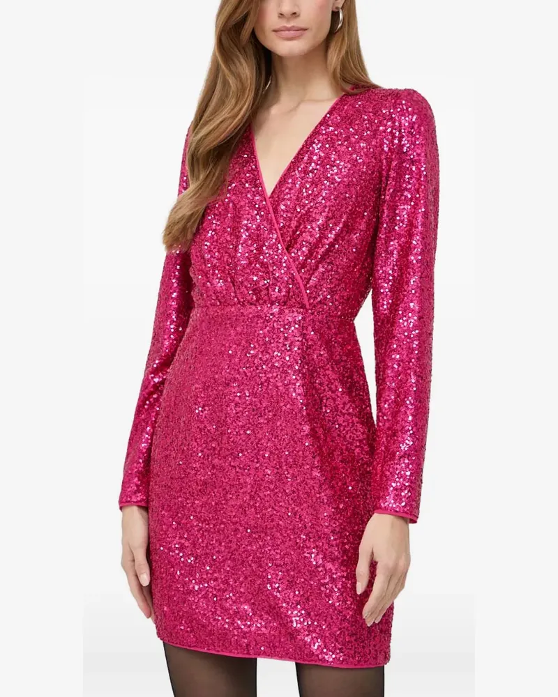 Morgan sequined V-neck mini dress - Rosa Rosa