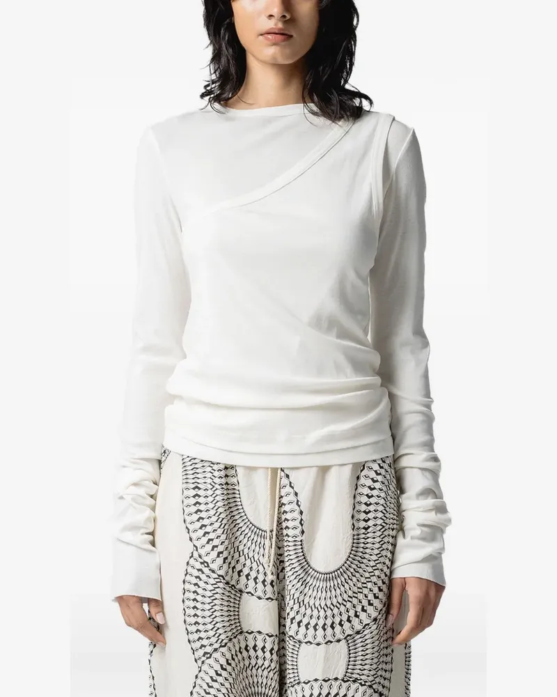 Muller of Yoshiokubo Langarmshirt im Layering-Look - Weiß Weiß