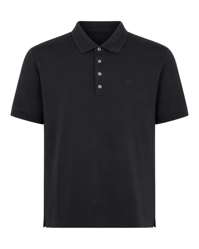Pal Zileri Poloshirt mit Logo-Stickerei - Schwarz Schwarz