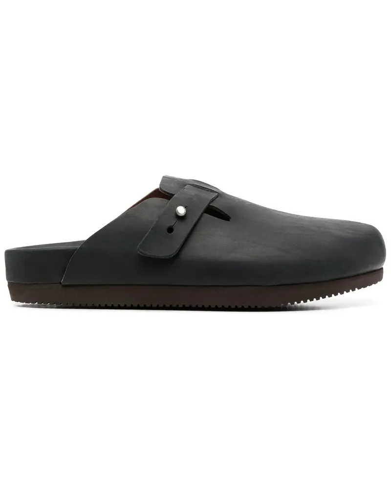 Buttero Clogs aus Leder - Schwarz Schwarz