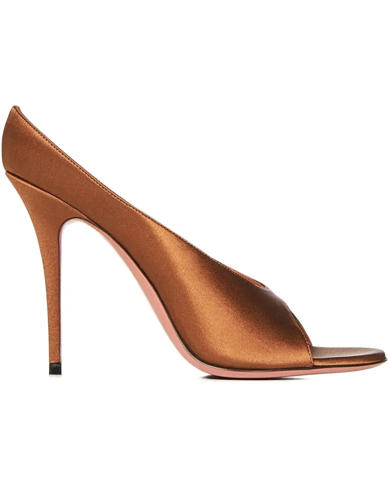 Amina Muaddi Anok Peeptoe-Sandalen 105mm - Braun Braun