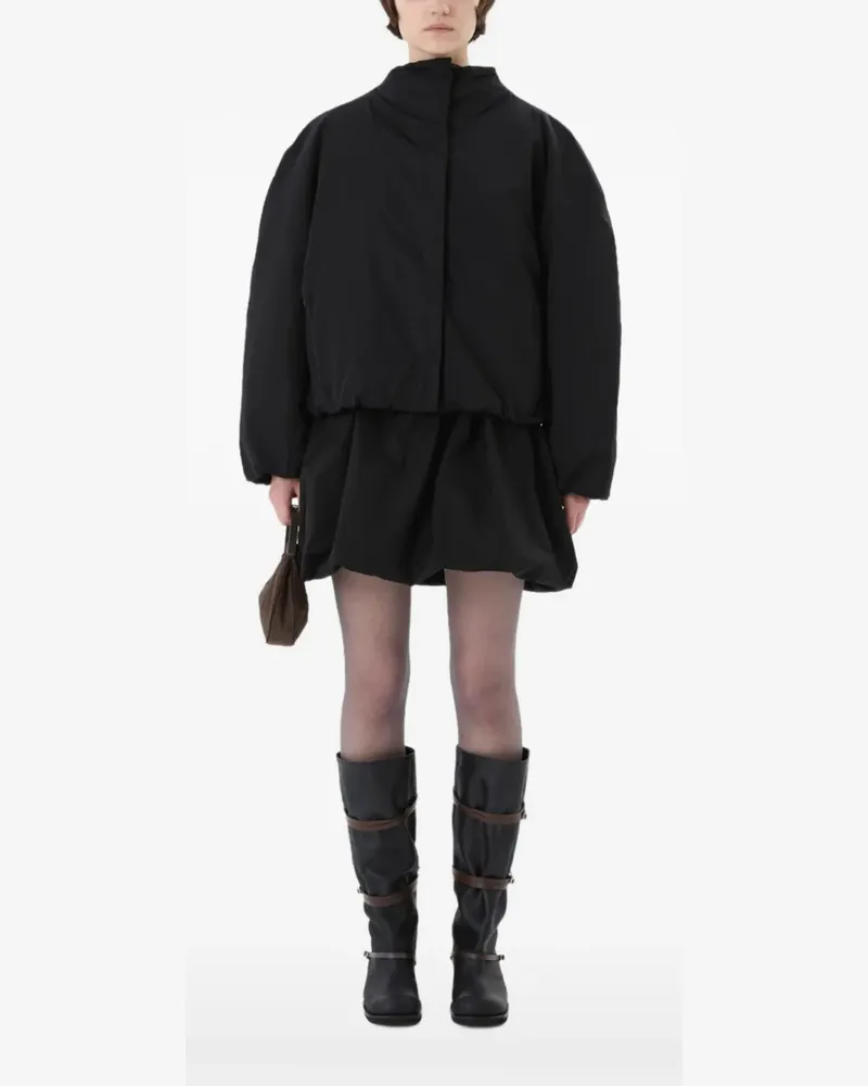 AMOMENTO Wattierte Jacke mit Raglanärmeln - Schwarz Schwarz