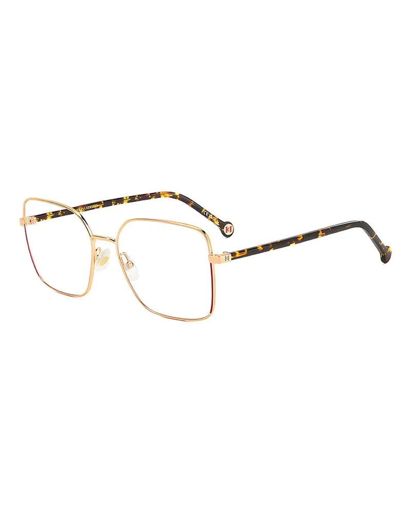 Carolina Herrera New York Brille mit geometrischem Gestell - Gold Gold