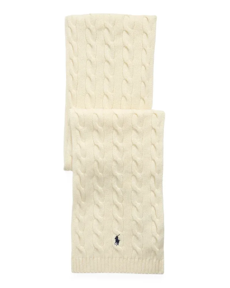 Ralph Lauren Schal mit Zopfmuster - Nude Nude
