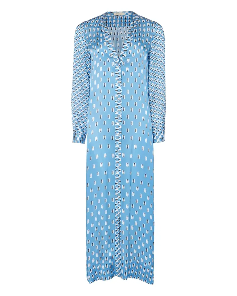 Temperley London Seidenmantel mit Kaurie-Print - Blau Blau