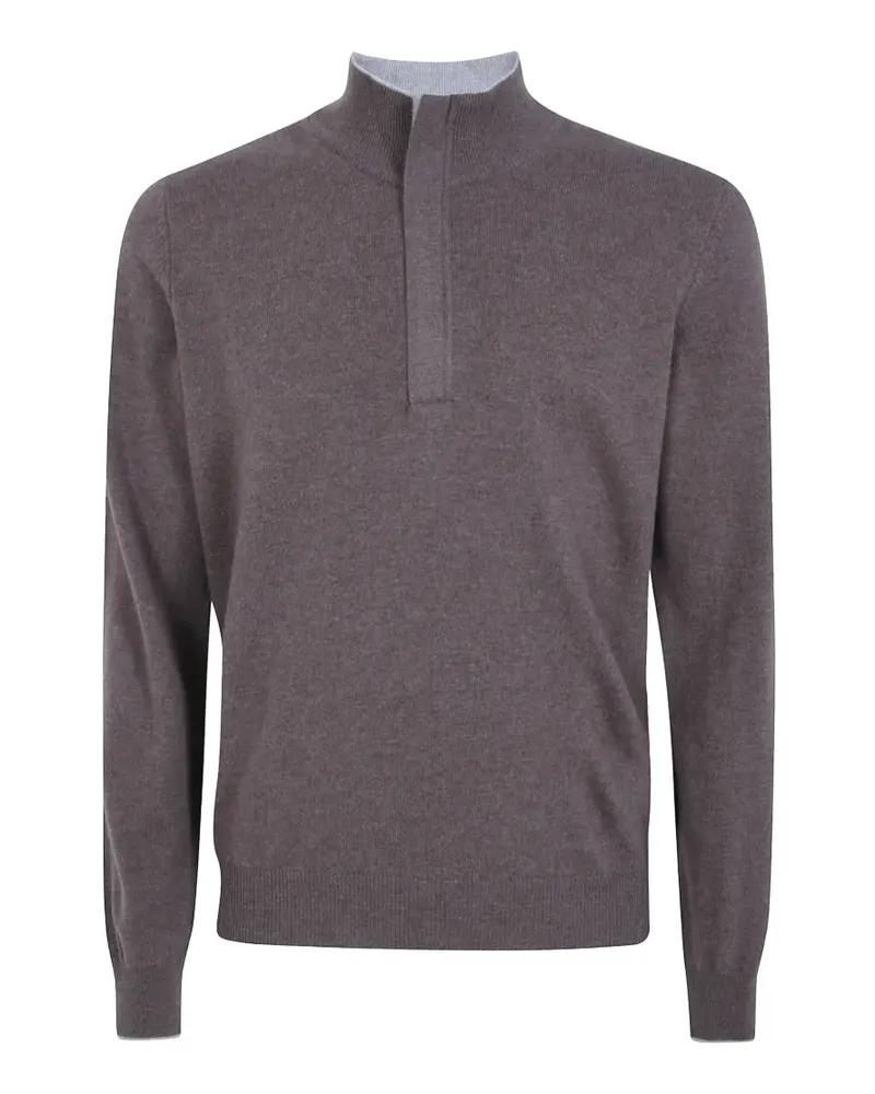 Gran Sasso Pullover mit Ellenbogen-Patch - Braun Braun
