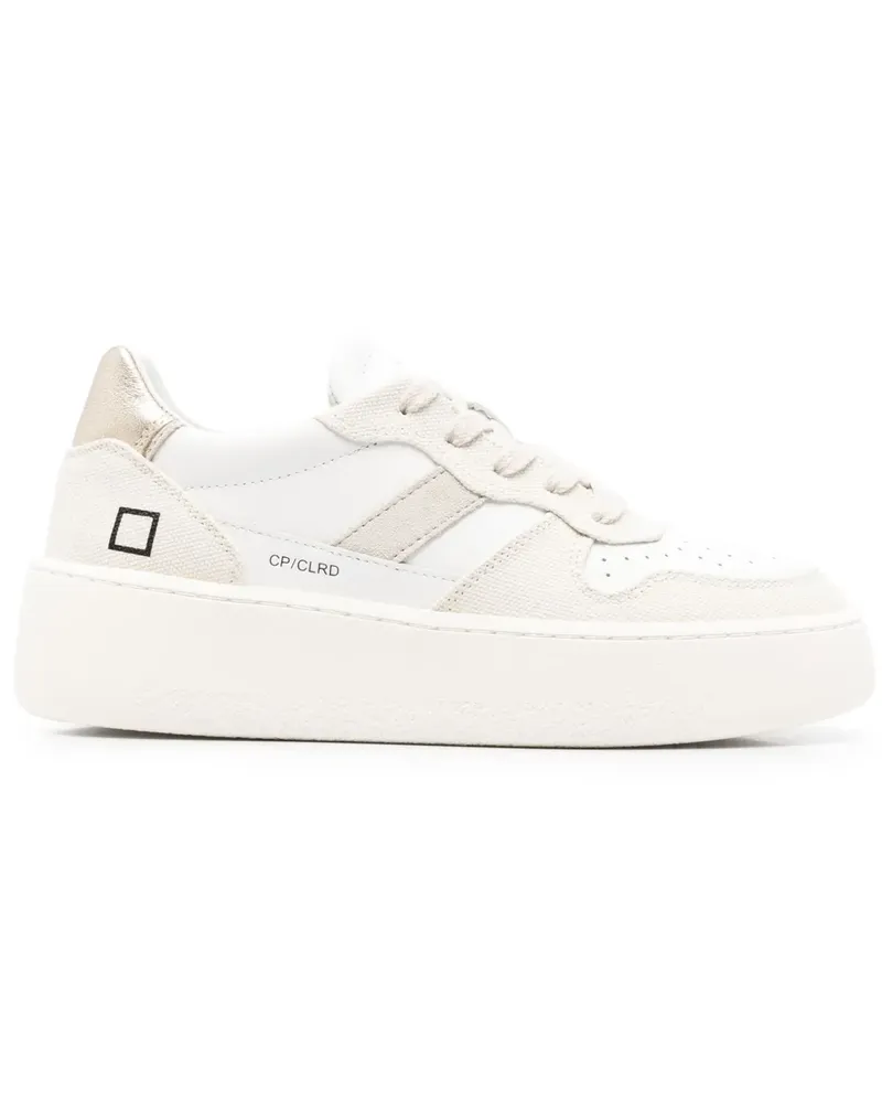 D.A.T.E. Court Plateau-Sneakers - Weiß Weiß