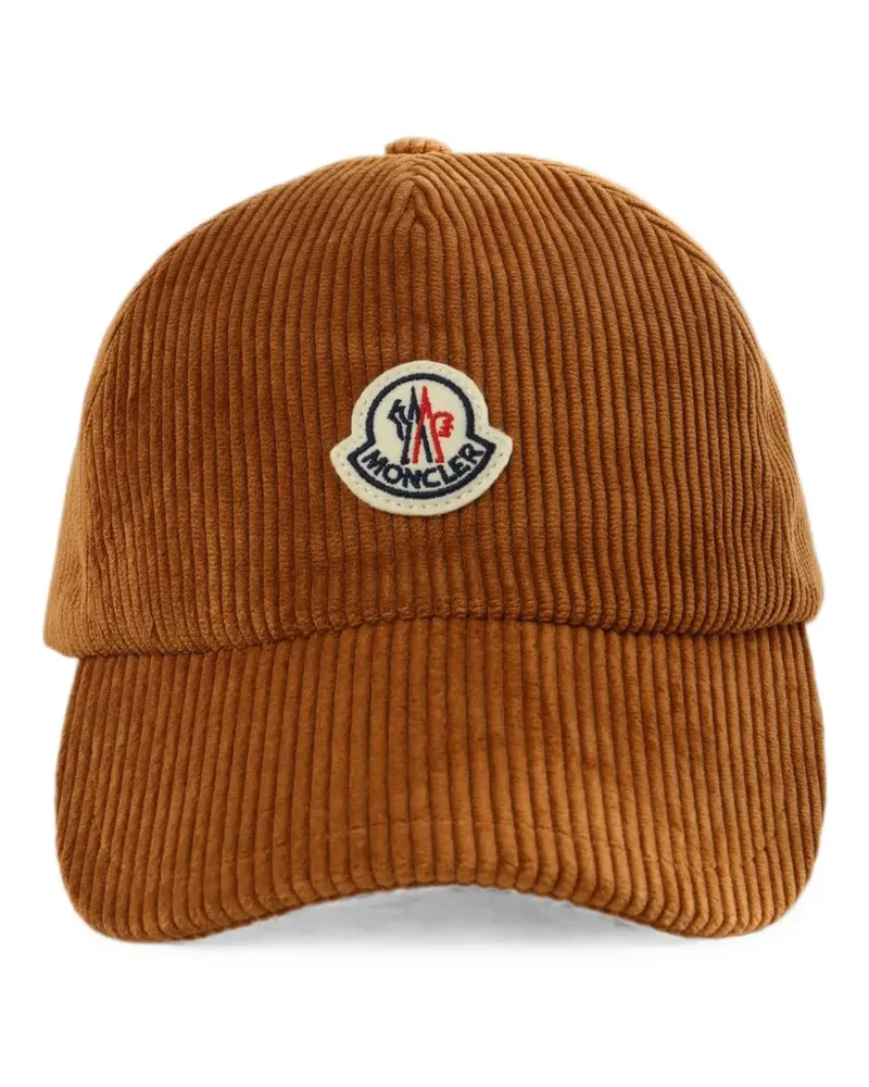 Moncler logo-patch corduroy baseball cap - Braun Braun