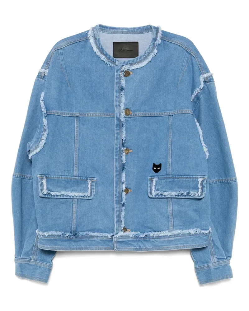 SONGZIO Jeansjacke mit rundem Ausschnitt - Blau Blau