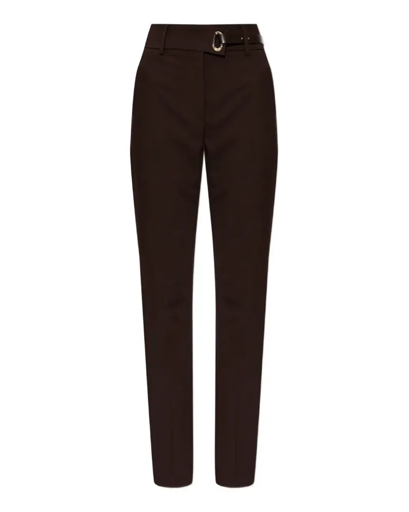 SPORTMAX Rum belted trousers - Braun Braun