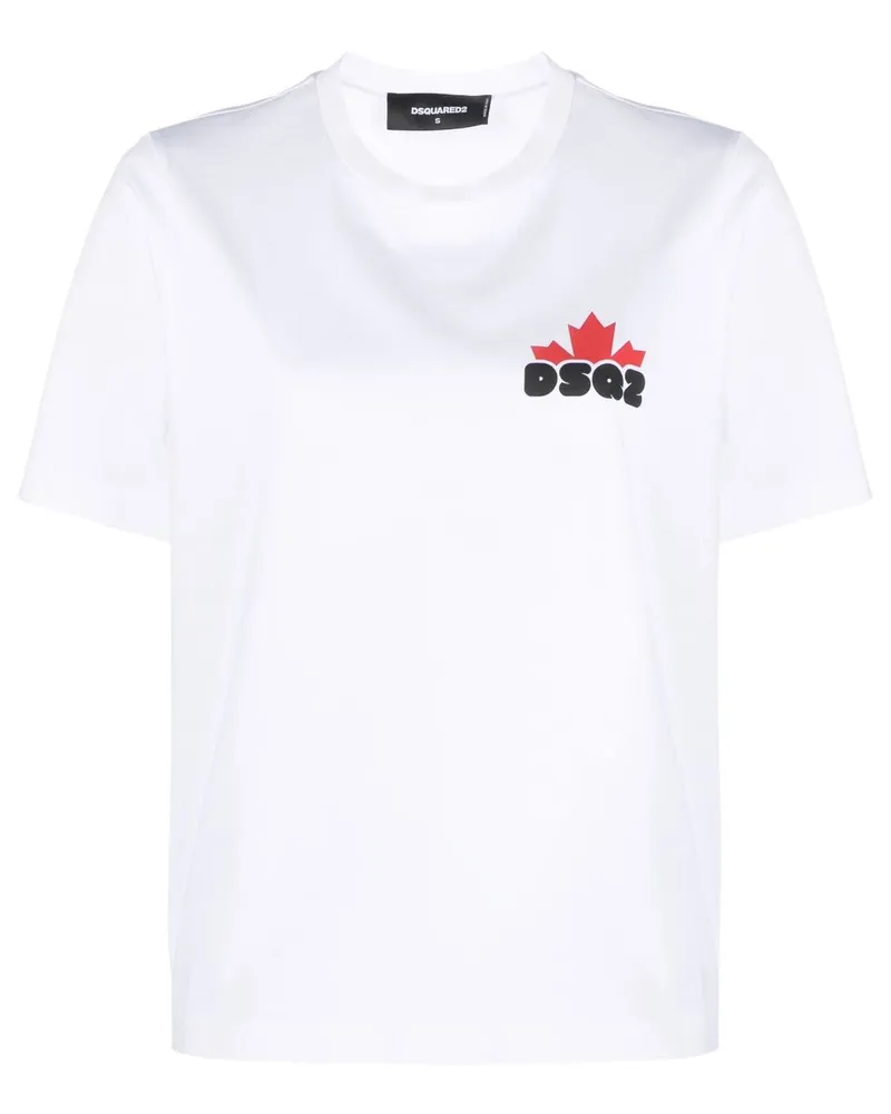 Dsquared2 T-Shirt mit Logo-Print - Weiß Weiß