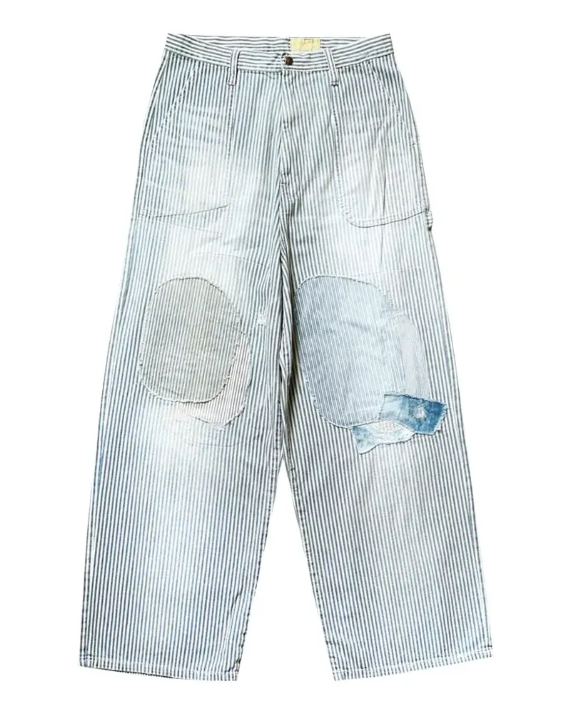 KAPITAL Baggy-Hose mit Seitenstreifen - Blau Blau