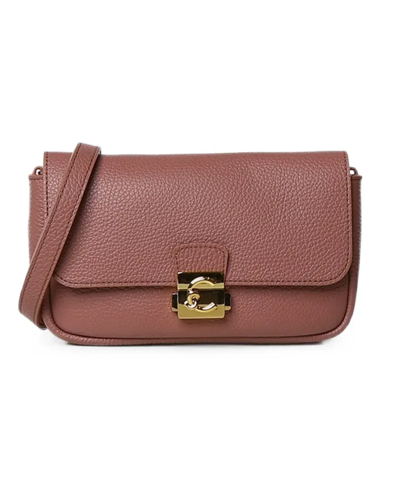 Coccinelle Schultertasche aus gekörntem Leder - Rosa Rosa