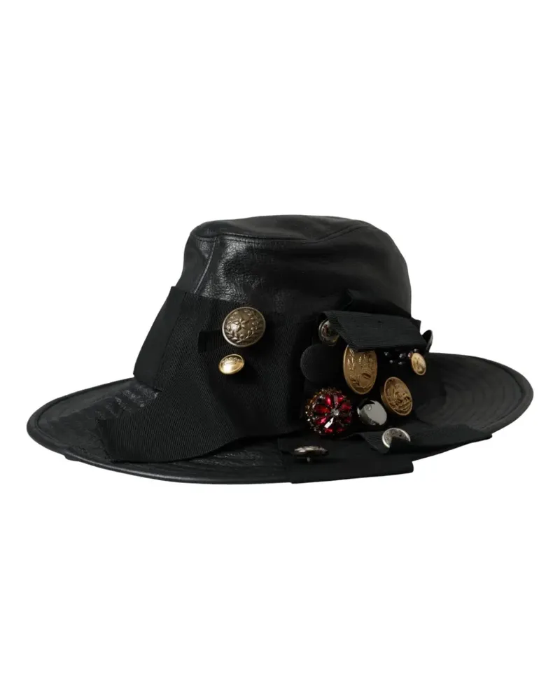 Dolce & Gabbana Hut mit Zierknöpfen - Schwarz Schwarz