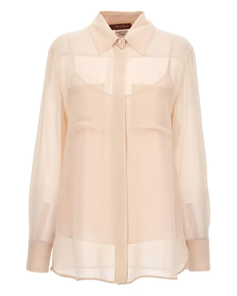 Max Mara Semi-transparentes Hemd - Rosa Rosa