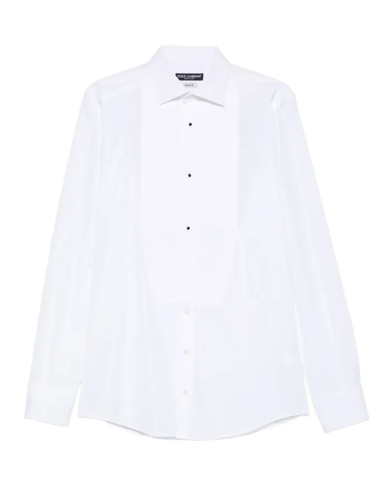 Dolce & Gabbana button bib shirt - Weiß Weiß
