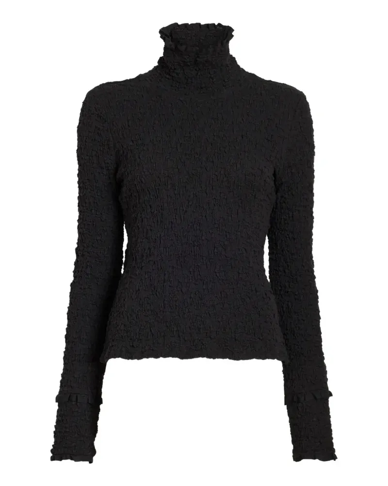 Proenza Schouler Harriet smocked jacquard top - Schwarz Schwarz