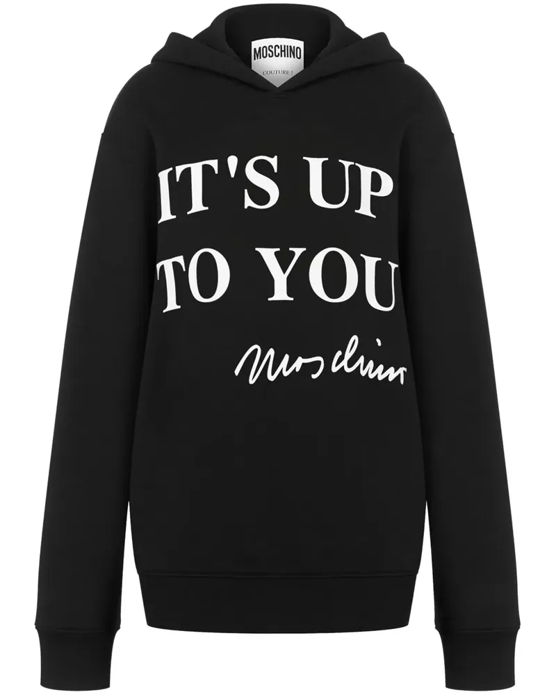 Moschino Hoodie mit Logo-Print - Schwarz Schwarz