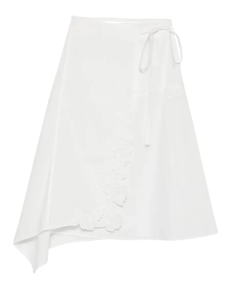 SIR lace-embellished midi skirt - Weiß Weiß