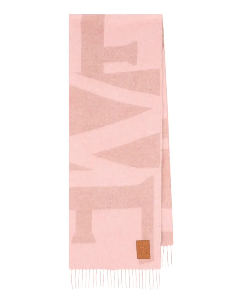 Loewe Schal mit Logo - Rosa Rosa