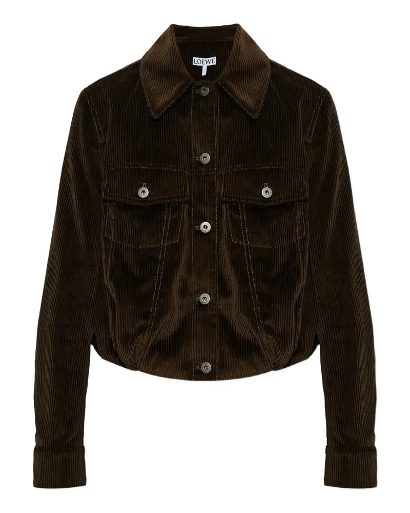 Loewe corduroy button-up jacket - Braun Braun