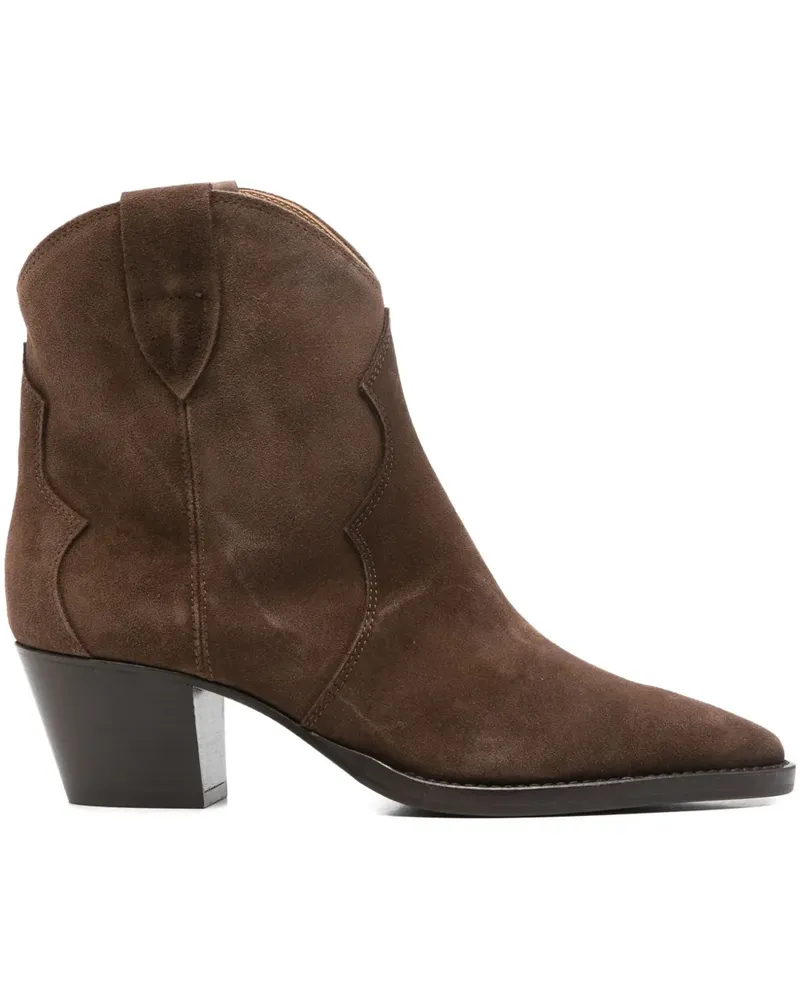 Anna F. Cowboystiefel mit spitzer Kappe 50mm - Braun Braun