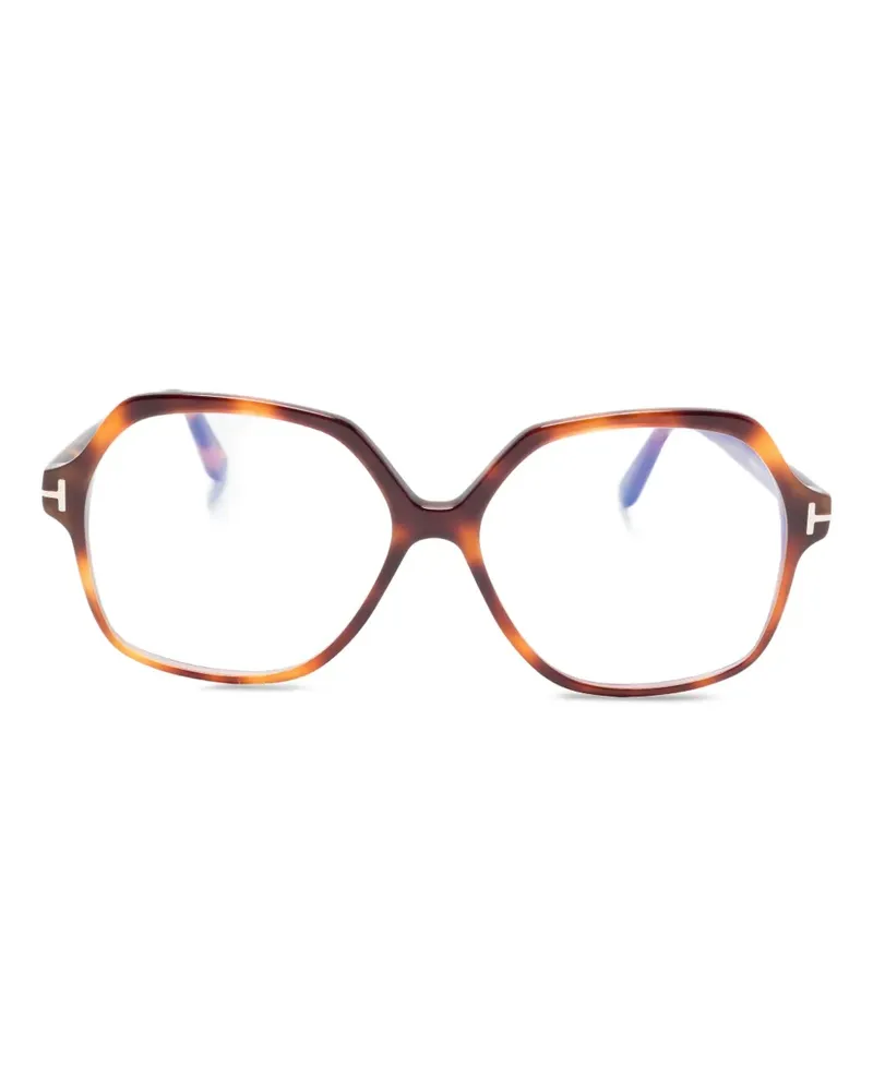 Tom Ford Brille mit geometrischem Gestell - Braun Braun