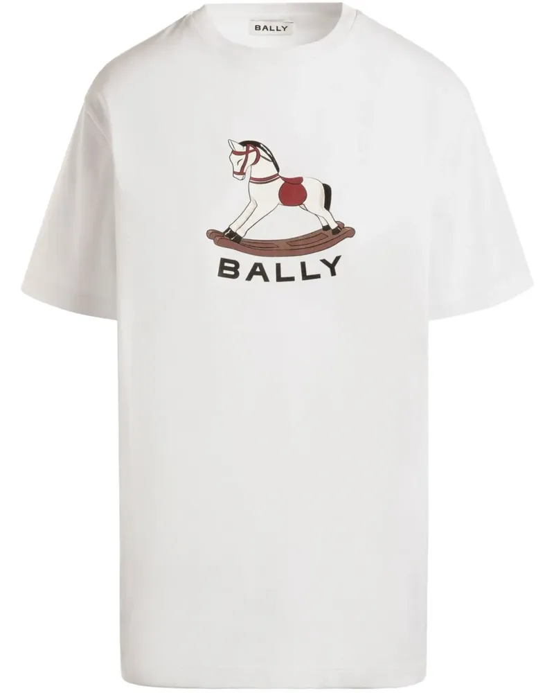 Bally T-Shirt mit Rocking Horse-Print - Weiß Weiß
