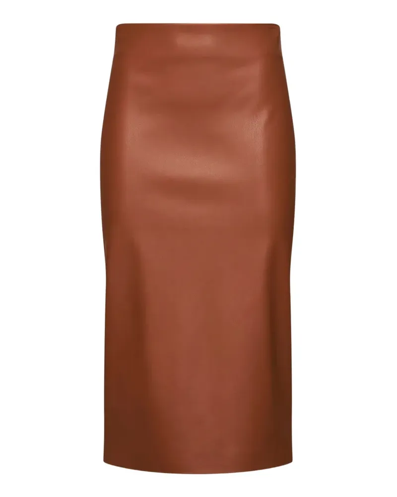 Blanca Midirock mit hohem Bund und Schlitz - Braun Braun
