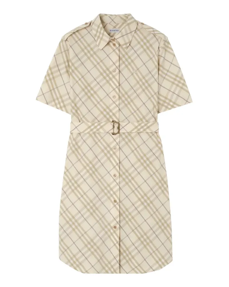 Burberry Check cotton shirt dress - Nude Nude