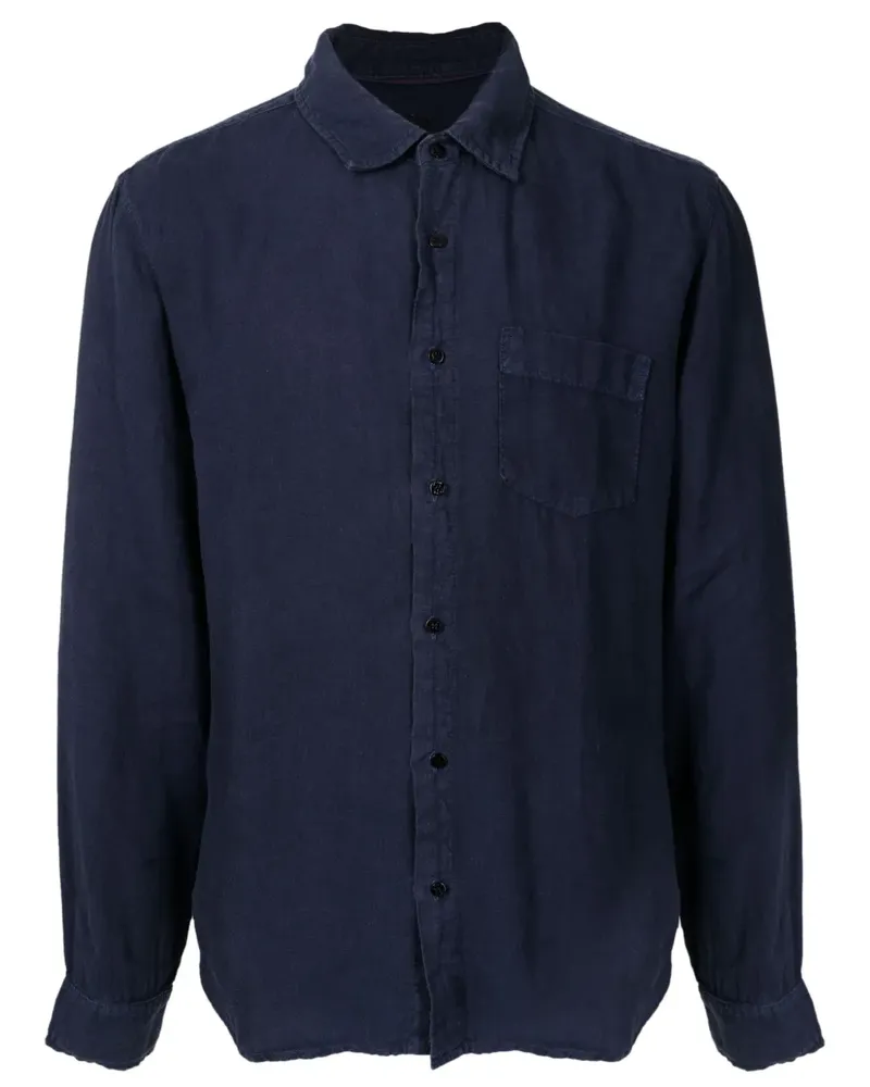 Osklen Langärmeliges Hemd aus Leinen - Blau Blau
