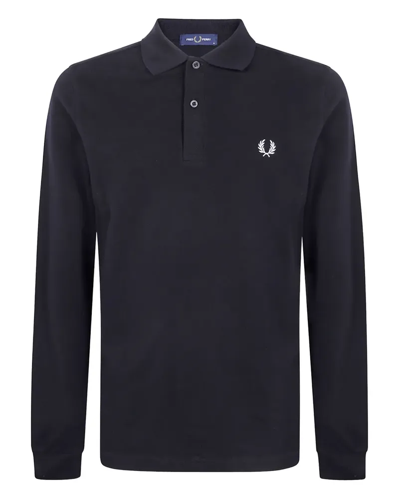 Fred Perry Poloshirt mit Stickerei - Schwarz Schwarz